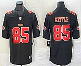 Men's San Francisco 49ers #85 George Kittle Black Red Fashion Vapor Limited Stitched Jersey,baseball caps,new era cap wholesale,wholesale hats